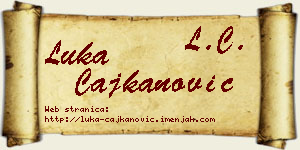 Luka Čajkanović vizit kartica